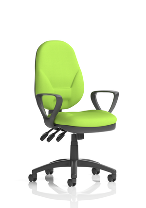 Eclipse Plus XL Lever Task Operator Chair Bespoke With Loop Arms In Myrrh Green Image 2