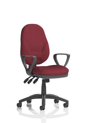 Eclipse Plus XL Lever Task Operator Chair Bespoke With Loop Arms In Ginseng Chilli