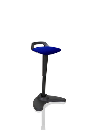 Spry Stool Black Frame Bespoke Colour Seat Stevia Blue Image 2