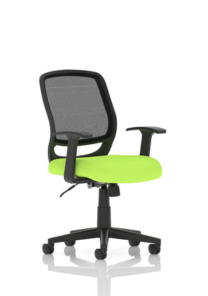 Mave Task Operator Chair Black Mesh With Arms Bespoke Colour Seat Myrrh Green Image 2