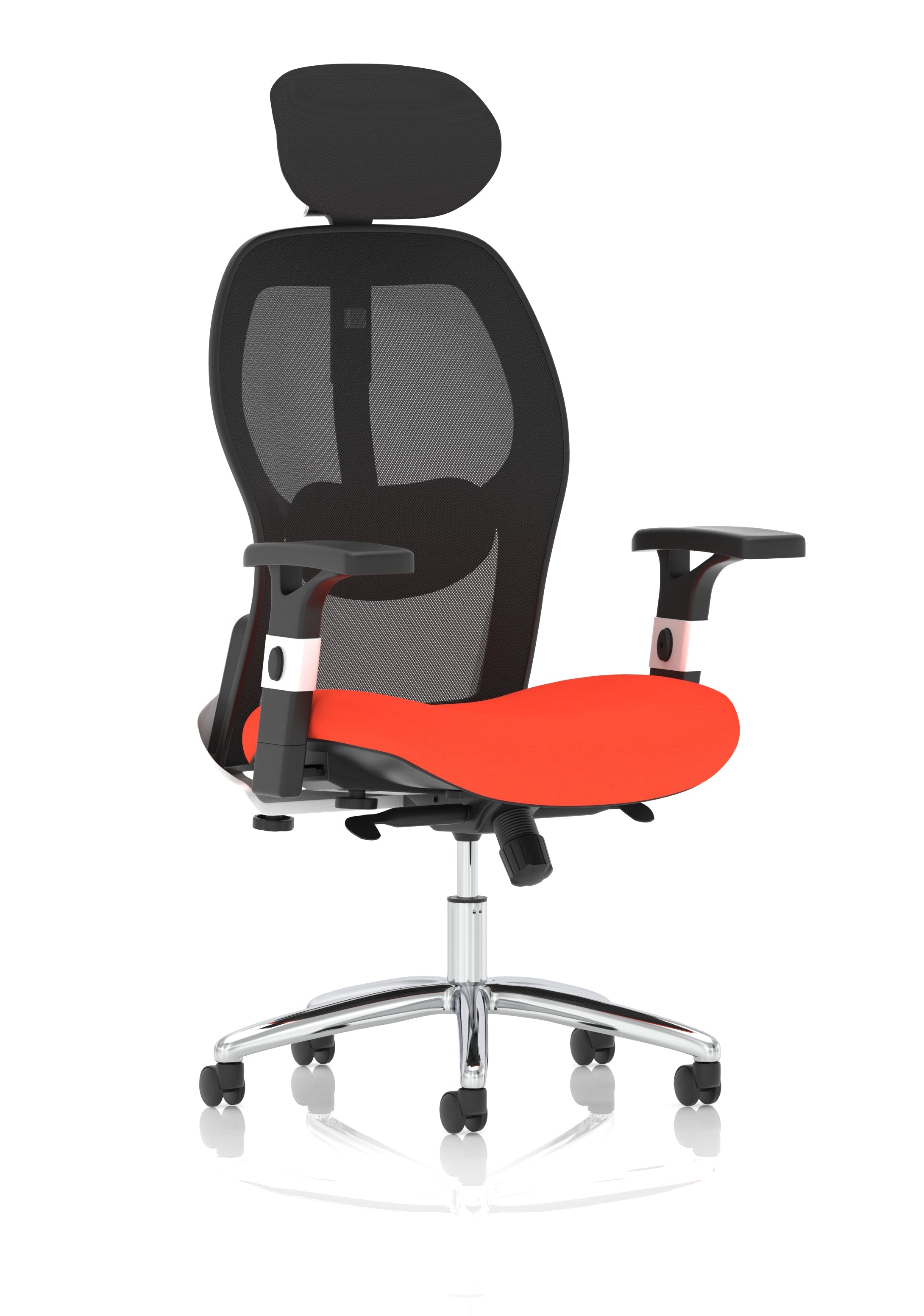Sanderson II Black Fabric Mesh Back Chair