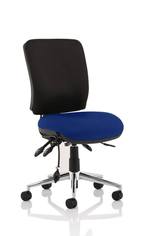 Chiro Medium Back Bespoke Colour Seat Stevia Blue No Arms Image 2