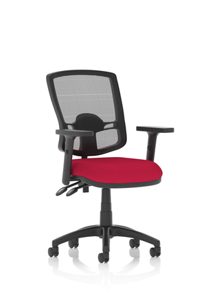 Eclipse Plus II Lever Task Operator Chair Mesh Back Deluxe With Bespoke Colour Seat in Bergamot Cherry With Height Adjustable Arms