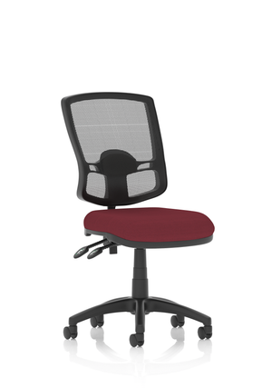 Eclipse Plus II Lever Task Operator Chair Mesh Back Deluxe With Bespoke Colour Seat in Ginseng Chilli Image 2