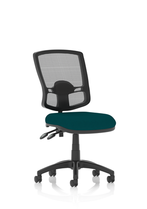 Eclipse Plus II Lever Task Operator Chair Mesh Back Deluxe With Bespoke Colour Seat in Maringa Teal Image 2