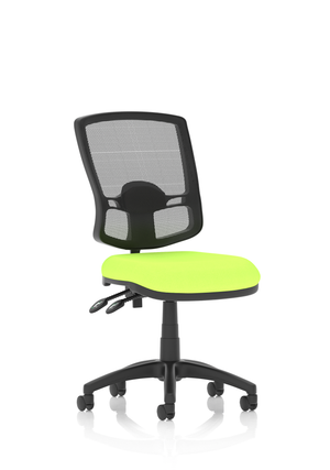 Eclipse Plus II Lever Task Operator Chair Mesh Back Deluxe With Bespoke Colour Seat in Myrrh Green Image 2