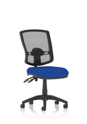 Eclipse Plus II Lever Task Operator Chair Mesh Back Deluxe With Bespoke Colour Seat in Stevia Blue Image 2