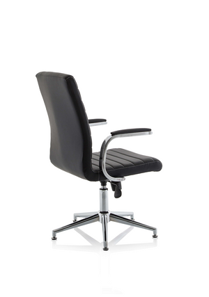 Ezra Executive Black Leather Chair With Glides Image 7