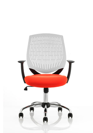 Dura White Back Bespoke Colour Seat Tabasco Orange Image 2