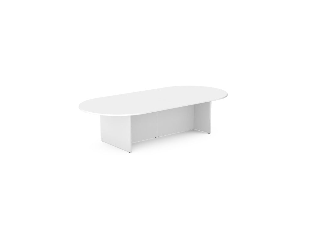 Custom Kito Oval Meeting Table Panel Leg Base - 2 Piece - Size 3000 mm x 1400 mm - Ref: 4SGQEW