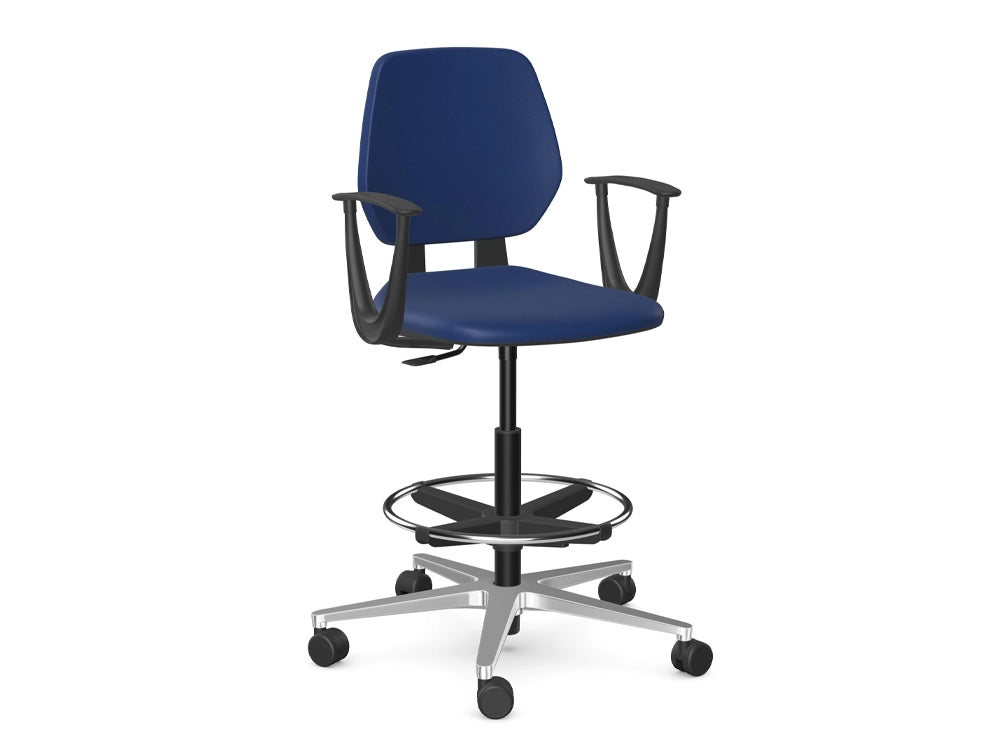 Kares Office Sit Stand Chair with Ring Footrest