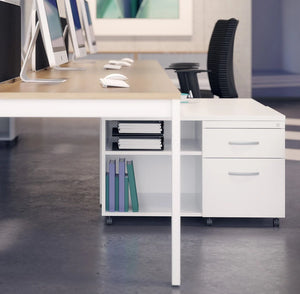 Kito 3 Drawer Desk High Pedestal 1