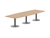 Kito Barrel Wooden Meeting Table Triple Cylinder Leg Base
