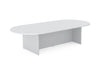 Kito Oval Boardroom Table with Panel Leg Base in White Finish