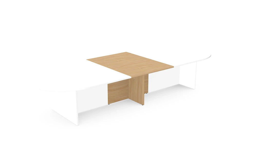 Kito Oval Meeting Table Panel Leg Base Add On Section 1000 mm x 1400 mm for 2 Piece Table KIT ADD P1014 BE
