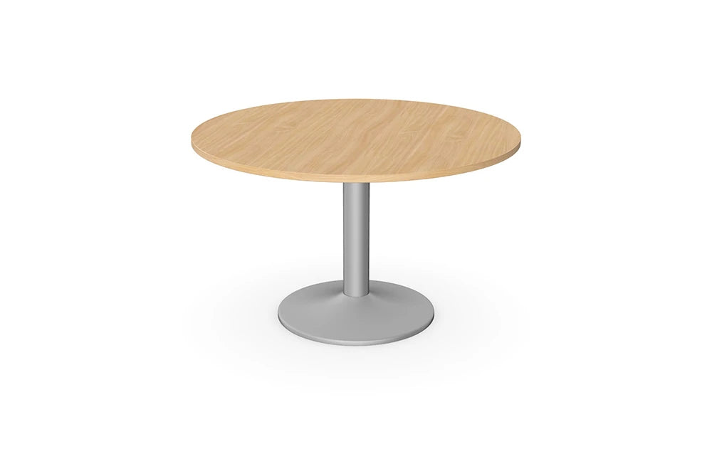 Kito Round Meeting Table  Single Cylinder Leg Base Kit C1200D Be Slv