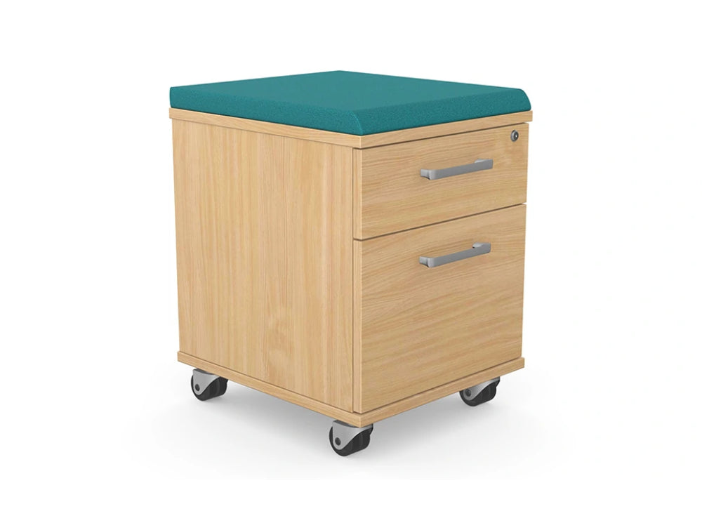 Kito Wooden Underdesk Mobile Pedestal with Cushion KIT KO21K2 BE EV 23