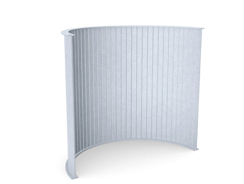 Koala Acoustic Curved Screen Divider in Celeste Blue Finish