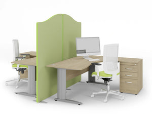 Komo Crescent Desk With Pole Leg 14