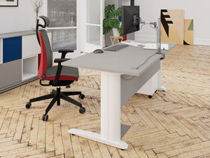 Komo Crescent Desk With Pole Leg 7