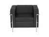 Korby Black Faux Leather Armchair