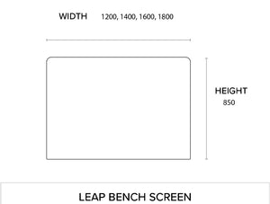 Leap Acoustic Bench Desk Screen Dimensions