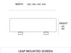 Leap Acoustic Bench Desk Screen Mounted Dimensions