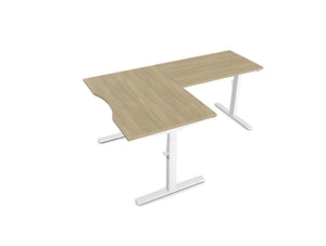 Leap Height Adjustbale L Shape Single Desk