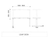 Leap Single Bamboo Sit Stand Desk Dimensions