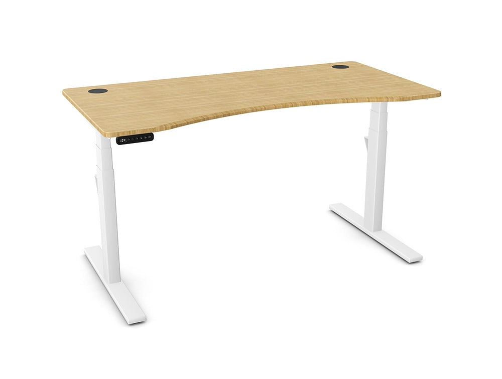 Leap Single Bamboo Sit Stand Desk