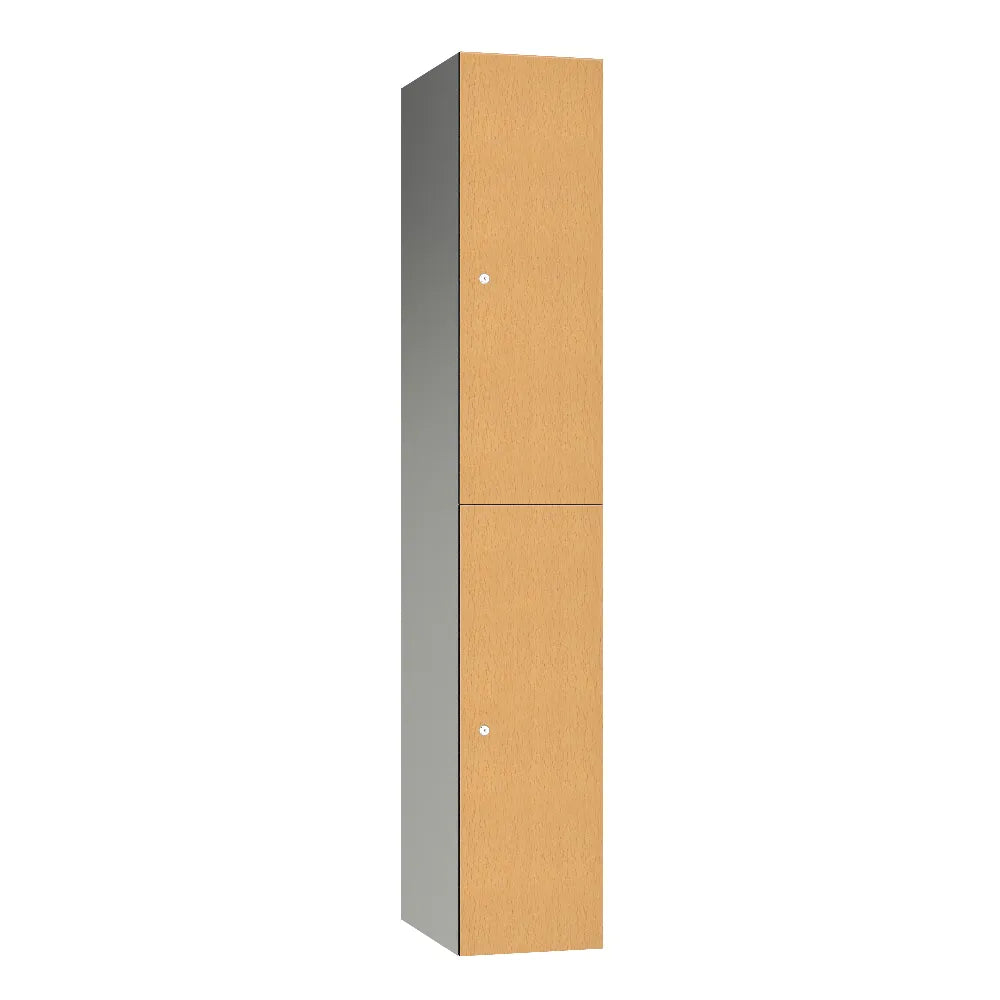 Leisure 2 Door Aluminium Locker Beech
