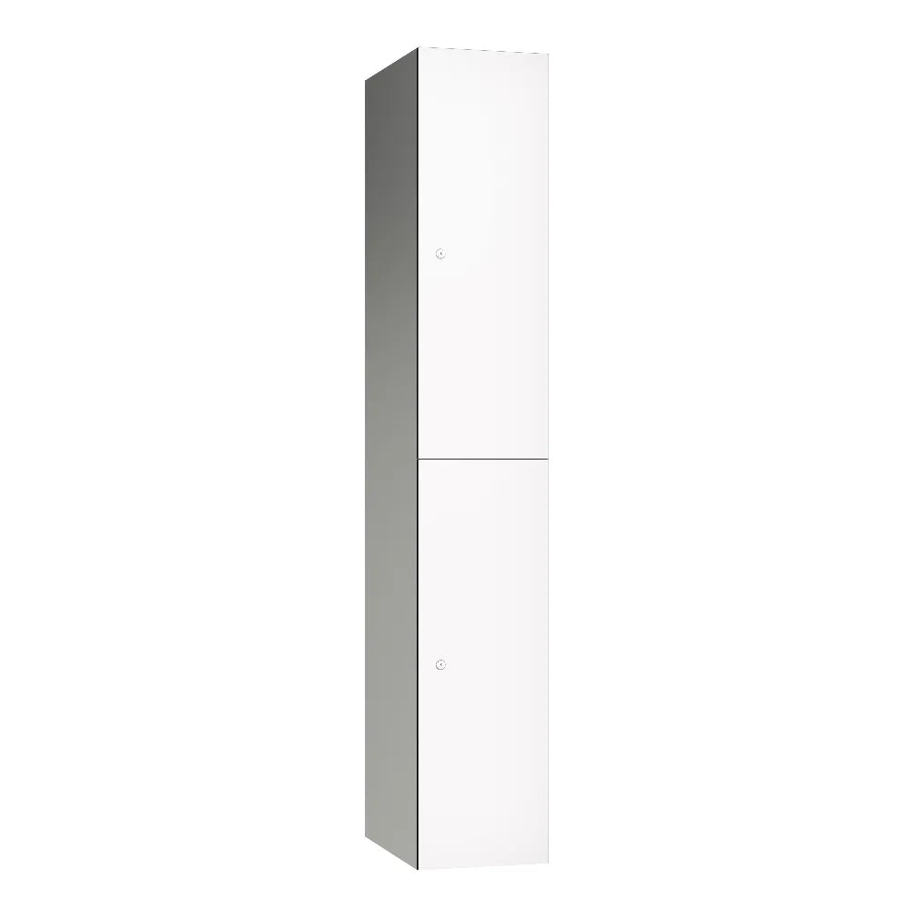 Leisure 2-Door Aluminium Locker - Pearly White