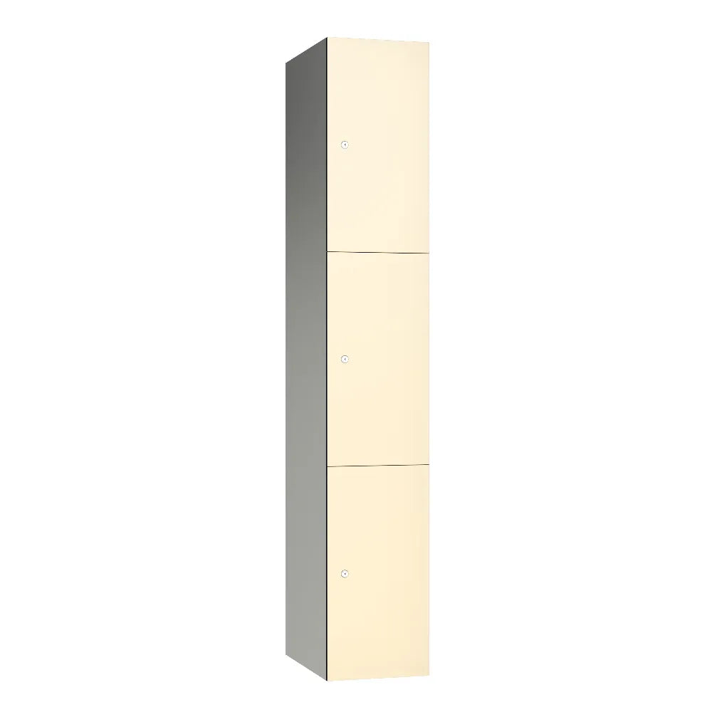 Leisure 3-Door Aluminium Locker - Ivory