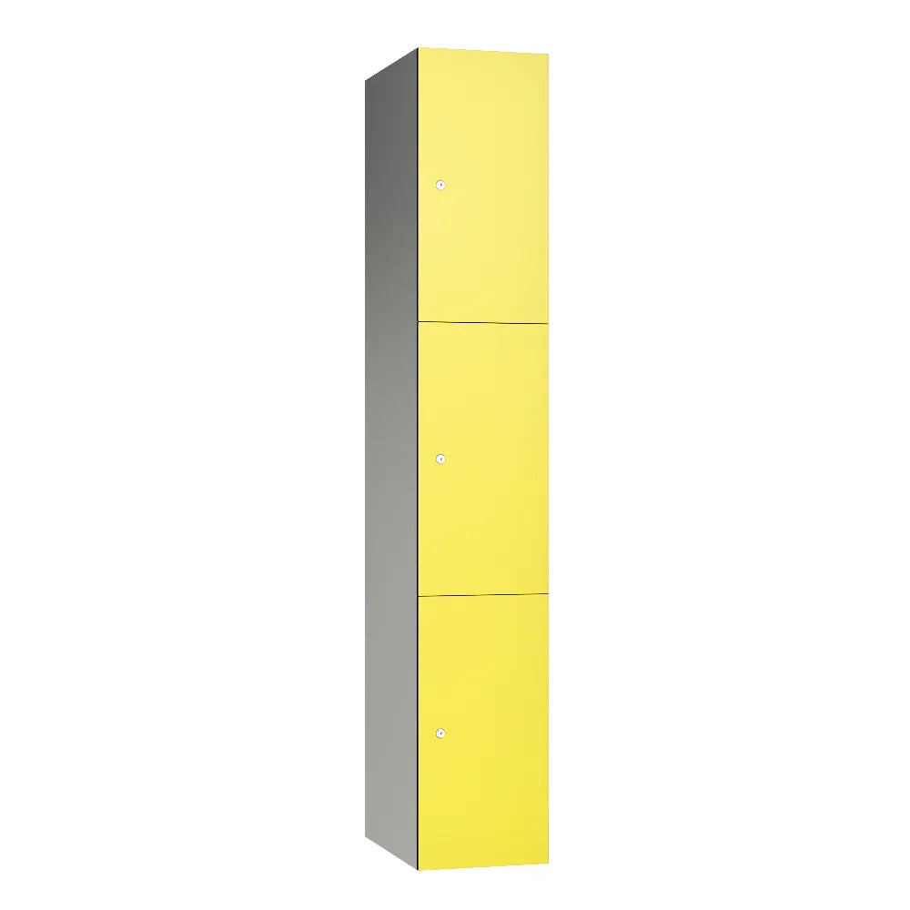 Leisure 3-Door Aluminium Locker - Lime Yellow