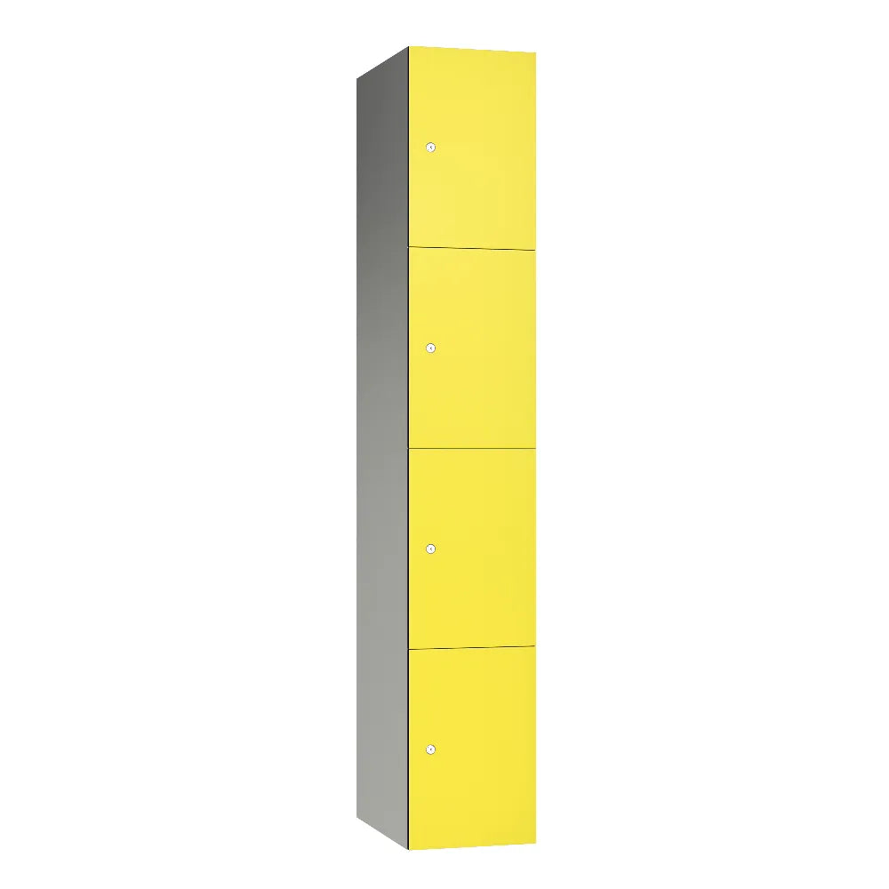Leisure 4 Door Aluminium Locker Lime Yellow