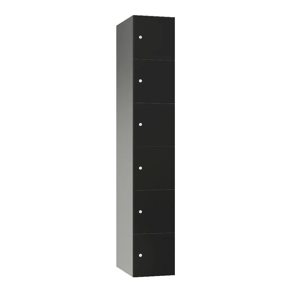 Leisure 6-Door Aluminium Locker - Black