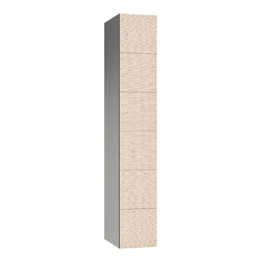 Leisure 6 Door Aluminium Locker Clear Mesh