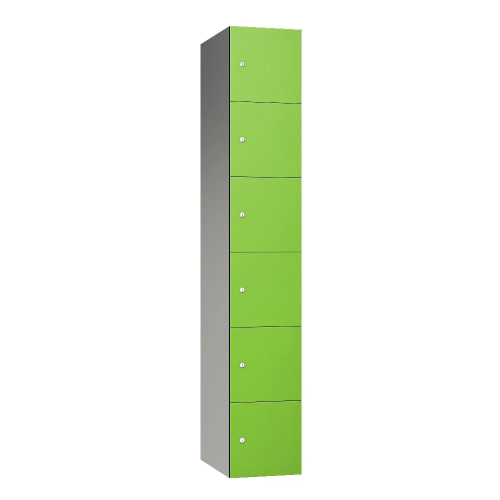 Leisure 6-Door Aluminium Locker - Lime