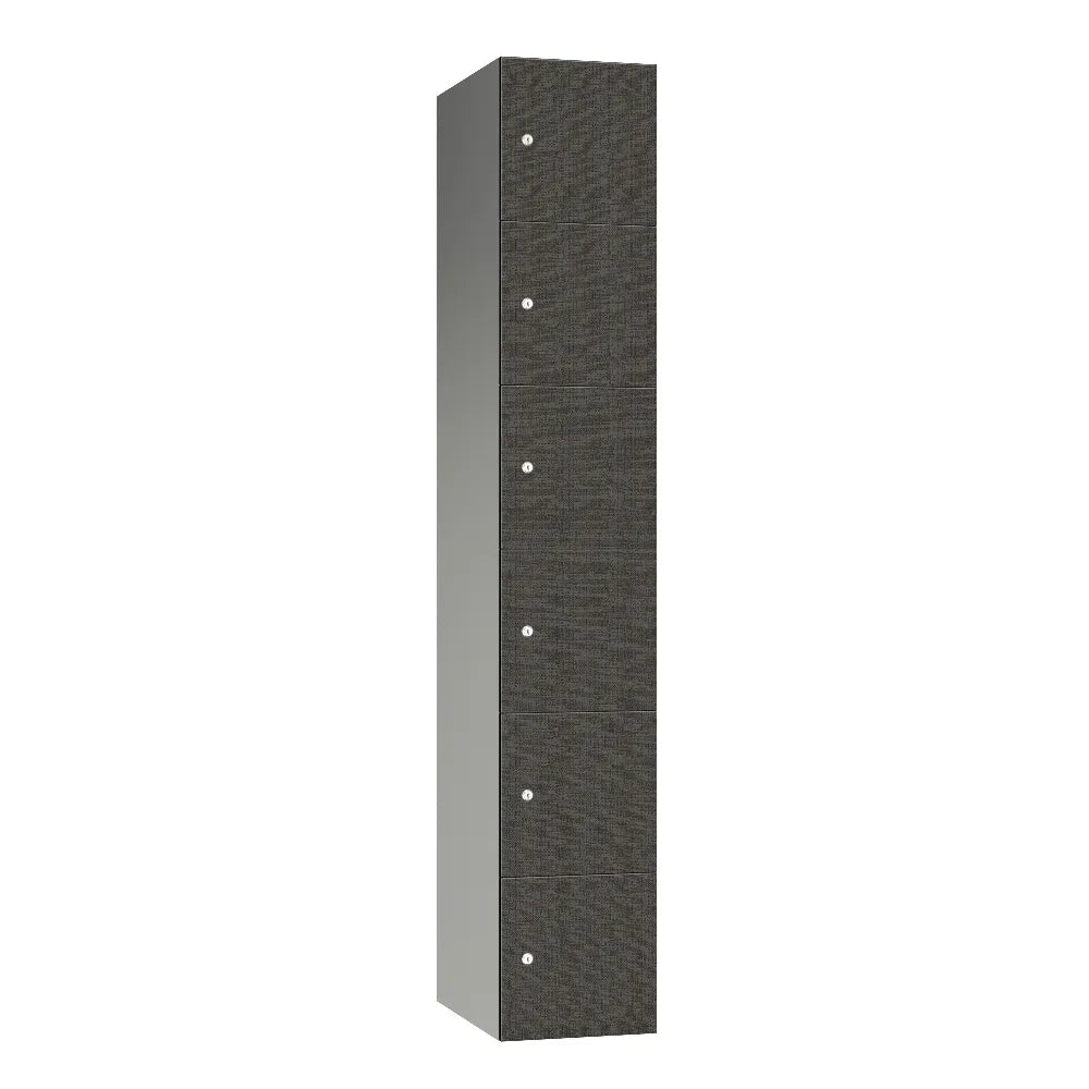 Leisure 6-Door Aluminium Locker - Smokey Mesh