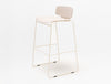 Lena Low Backrest Stool with Sled Base