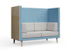 Lenny 2 Seater High Back Chair with Side Laminate