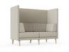 Lenny 2 Seater High Back Chair with Table