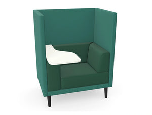 Lenny Single-Seater High-Back Chair with Table