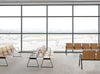 Lin Wood 4 Seater Bench In Airport Hallway Setting