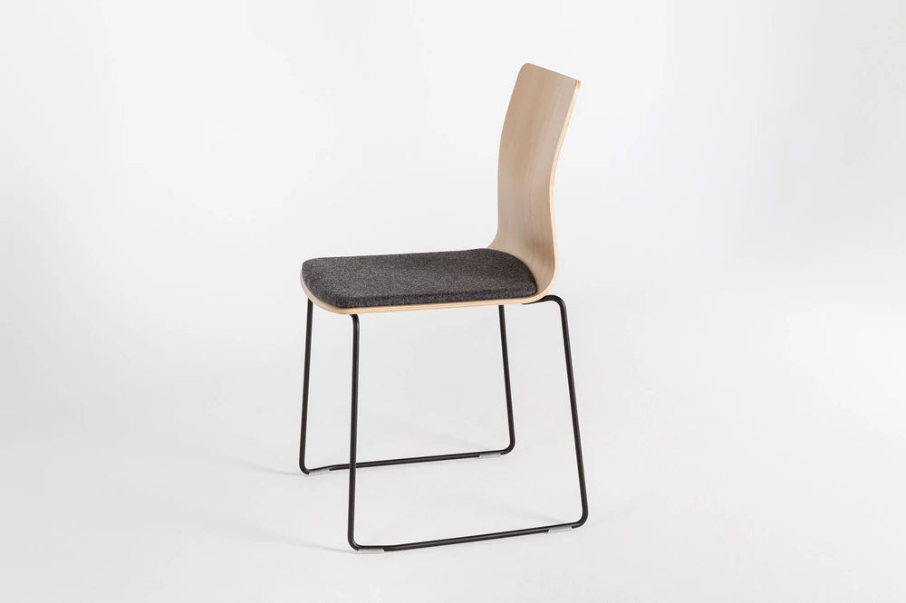 Linar Plus Wooden Chair With Cushion  Metal Legs 14