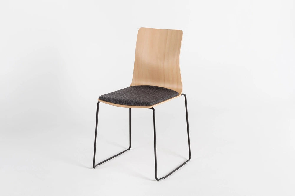 Linar Plus Wooden Chair With Cushion  Metal Legs 15