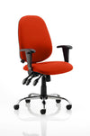 Lisbon Medium Back Task Operator Office Chair With Height Adjustable Arms KCUP0332 2