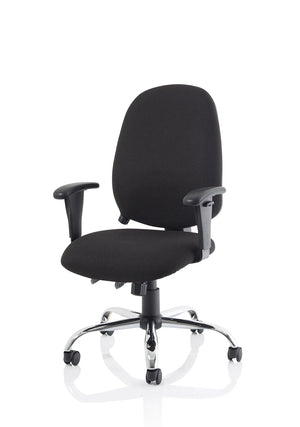 Lisbon Medium Back Task Operator Office Chair With Height Adjustable Arms OP000073 5