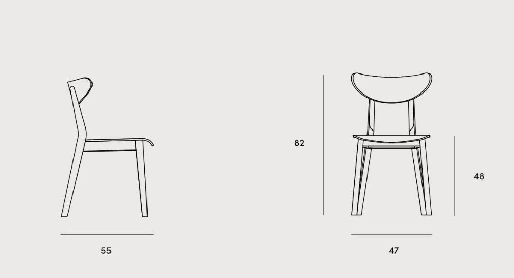 Lof Wooden Dining Chair Dimensions