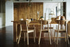 Lof Wooden Dining Chair with Rectangular Wooden Table in Dining Setting